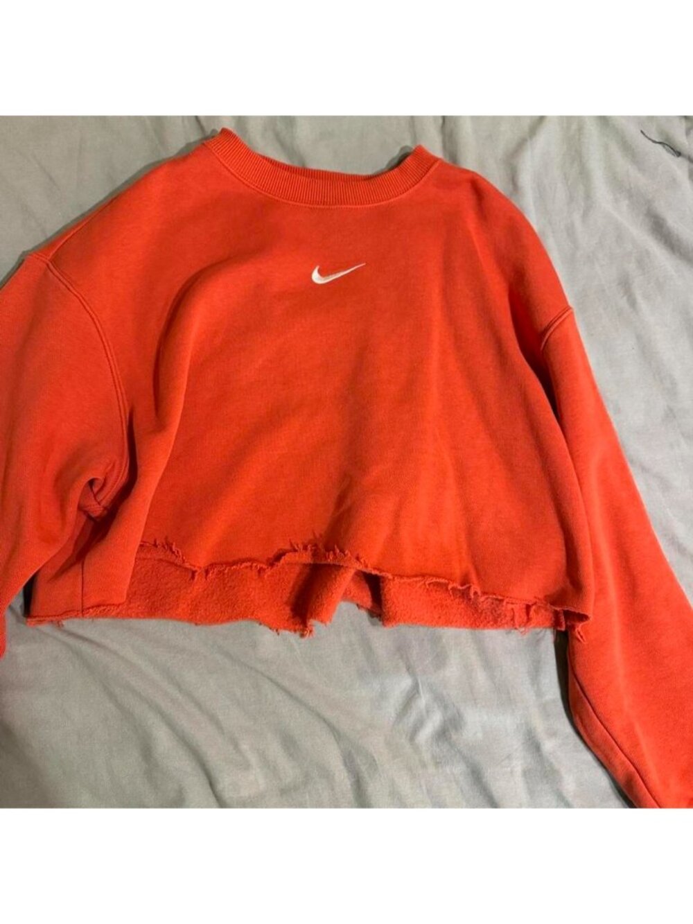 Nike orange cropped sweatshirt Size XS #sweatshirt